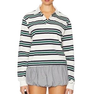 Leisure Long Sleeve Top in Ivory Moss LIONESS XS